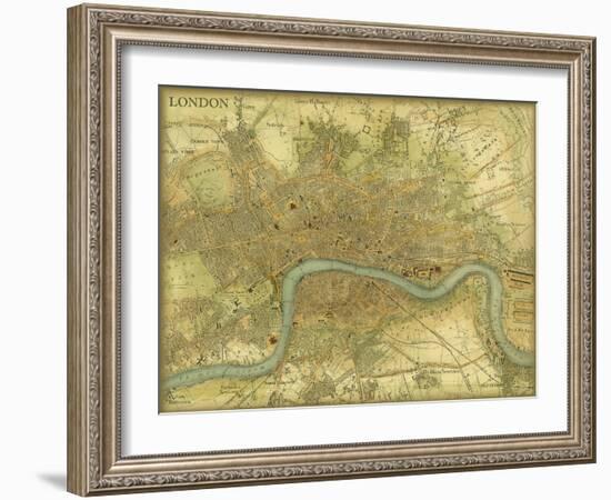 Map of London-Vision Studio-Framed Art Print