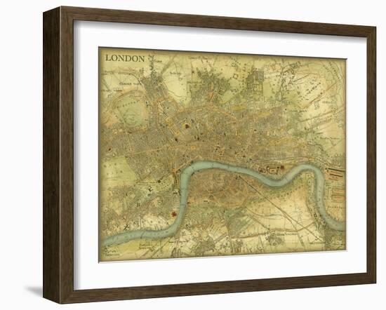 Map of London-Vision Studio-Framed Art Print