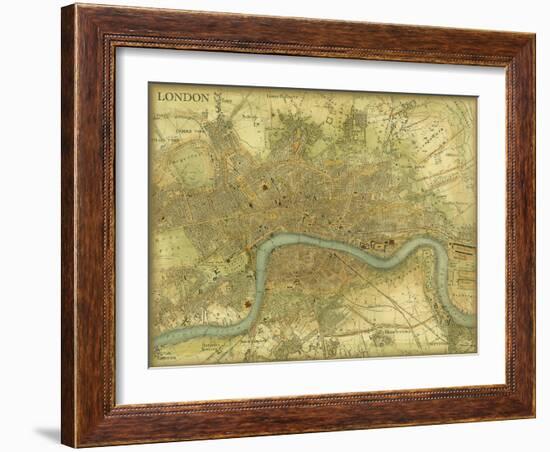 Map of London-Vision Studio-Framed Art Print