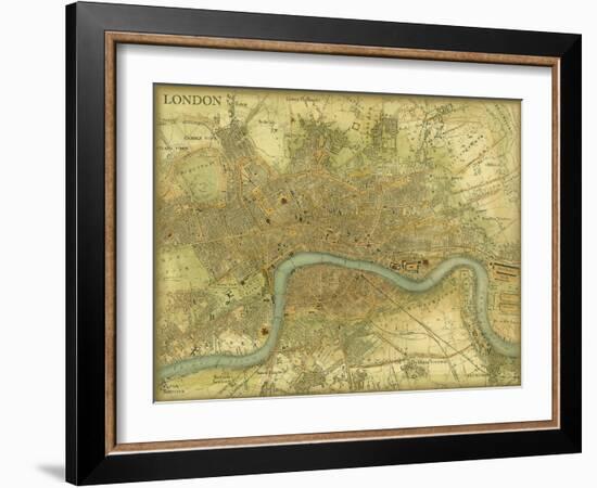 Map of London-Vision Studio-Framed Art Print