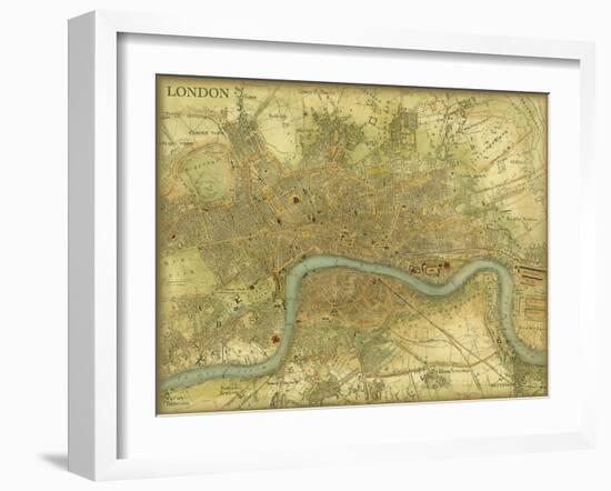 Map of London-Vision Studio-Framed Art Print