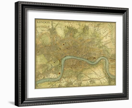 Map of London-Vision Studio-Framed Art Print