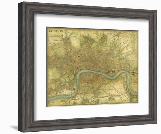 Map of London-Vision Studio-Framed Art Print