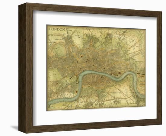 Map of London-Vision Studio-Framed Art Print