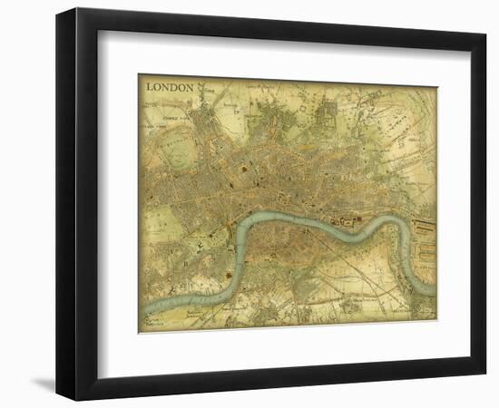 Map of London-Vision Studio-Framed Art Print