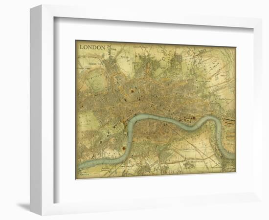 Map of London-Vision Studio-Framed Art Print