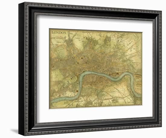 Map of London-Vision Studio-Framed Art Print