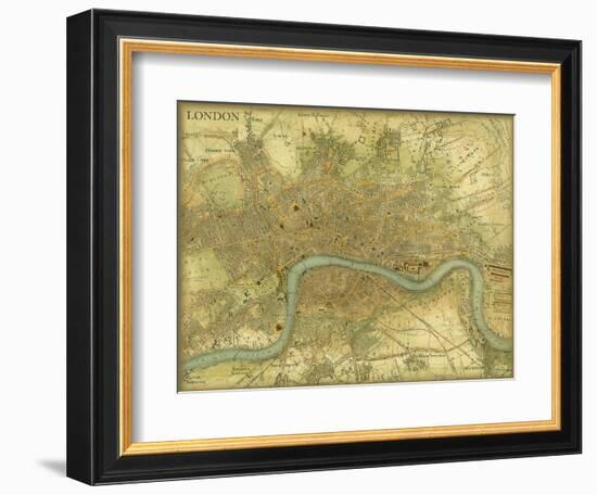 Map of London-Vision Studio-Framed Art Print