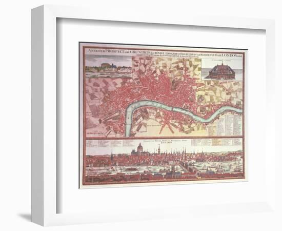 Map of London-null-Framed Giclee Print