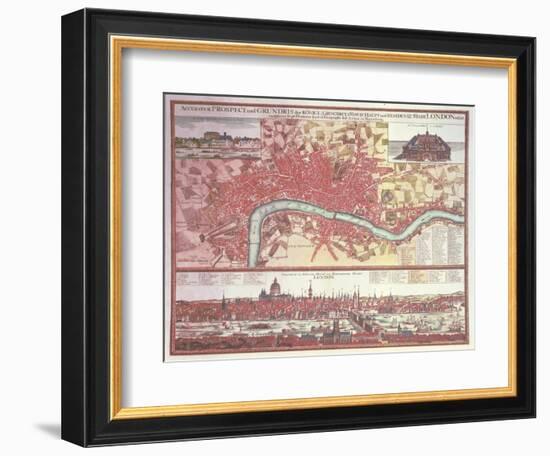 Map of London-null-Framed Giclee Print