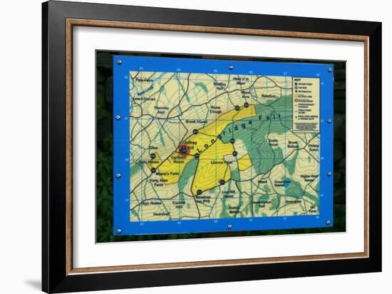 Map of Longridge Fell, Lancashire-Peter Thompson-Framed Photographic Print