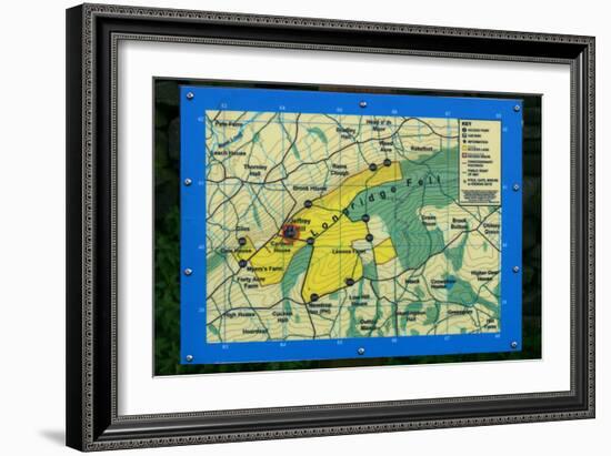 Map of Longridge Fell, Lancashire-Peter Thompson-Framed Photographic Print