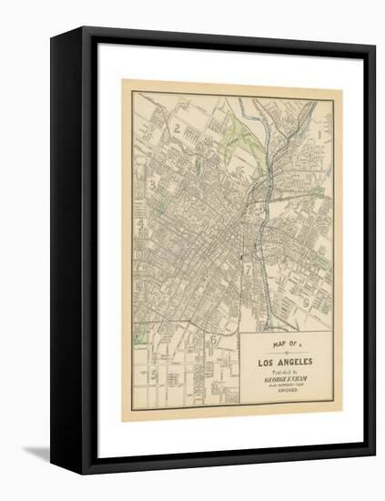 Map of Los Angeles-Wild Apple Portfolio-Framed Stretched Canvas