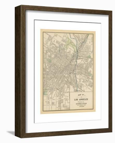 Map of Los Angeles-Wild Apple Portfolio-Framed Art Print