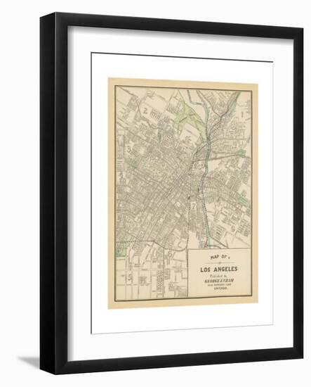 Map of Los Angeles-Wild Apple Portfolio-Framed Art Print