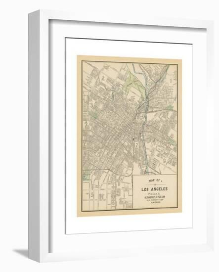 Map of Los Angeles-Wild Apple Portfolio-Framed Art Print
