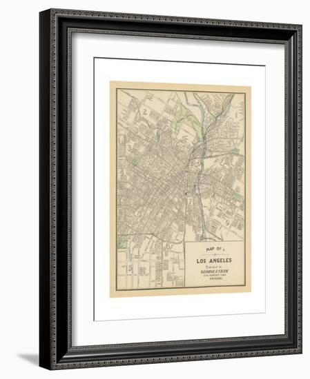 Map of Los Angeles-Wild Apple Portfolio-Framed Art Print