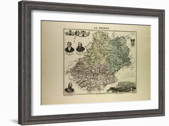 Map of Lot 1896 France-null-Framed Giclee Print