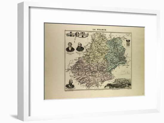 Map of Lot 1896 France-null-Framed Giclee Print