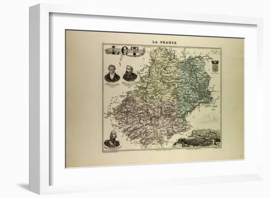 Map of Lot 1896 France-null-Framed Giclee Print