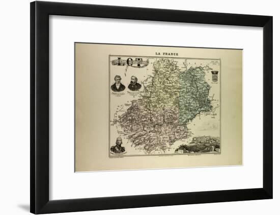 Map of Lot 1896 France-null-Framed Giclee Print