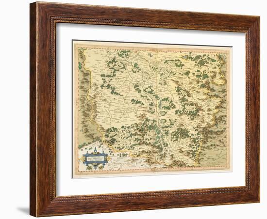 Map of Lotharingia, from 'Atlas Sive Cosmographicae Meditationes De Fabrica Mundi Et Fabricati…-Gerardus Mercator-Framed Giclee Print