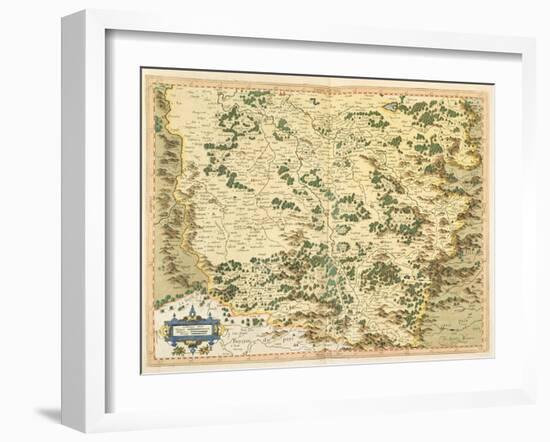 Map of Lotharingia, from 'Atlas Sive Cosmographicae Meditationes De Fabrica Mundi Et Fabricati…-Gerardus Mercator-Framed Giclee Print