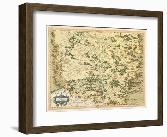 Map of Lotharingia, from 'Atlas Sive Cosmographicae Meditationes De Fabrica Mundi Et Fabricati…-Gerardus Mercator-Framed Giclee Print