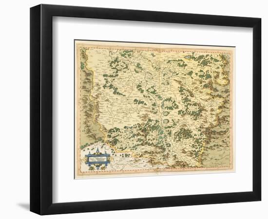 Map of Lotharingia, from 'Atlas Sive Cosmographicae Meditationes De Fabrica Mundi Et Fabricati…-Gerardus Mercator-Framed Giclee Print