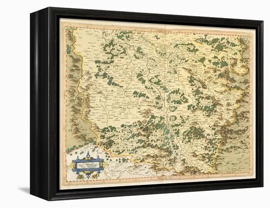 Map of Lotharingia, from 'Atlas Sive Cosmographicae Meditationes De Fabrica Mundi Et Fabricati…-Gerardus Mercator-Framed Premier Image Canvas
