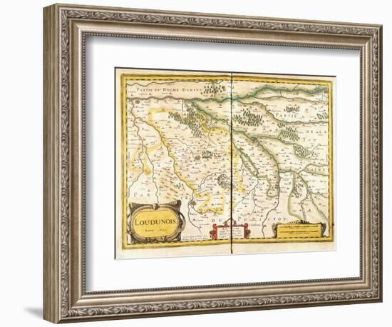 Map of Loudunois in 1627, 1631-null-Framed Giclee Print