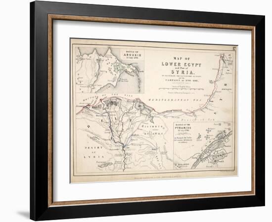 Map of Lower Egypt and Part of Syria, Published by William Blackwood and Sons, Edinburgh and…-Alexander Keith Johnston-Framed Giclee Print