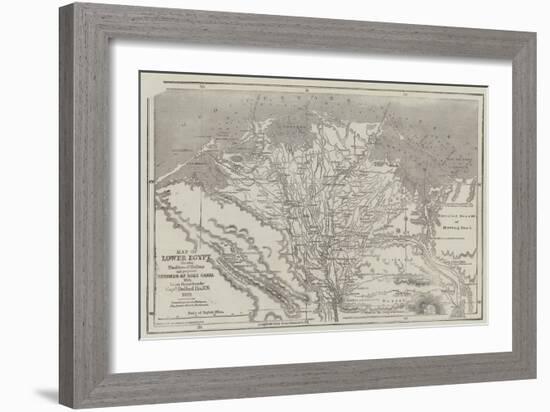 Map of Lower Egypt, Showing the Lines of Railway and Projected Isthmus of Suez Canal-John Dower-Framed Giclee Print