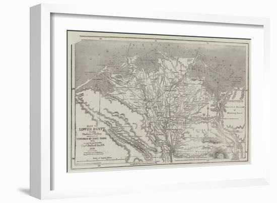 Map of Lower Egypt, Showing the Lines of Railway and Projected Isthmus of Suez Canal-John Dower-Framed Giclee Print
