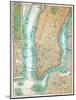 Map of Lower Manhattan and Central Park-Fine Art-Mounted Photographic Print