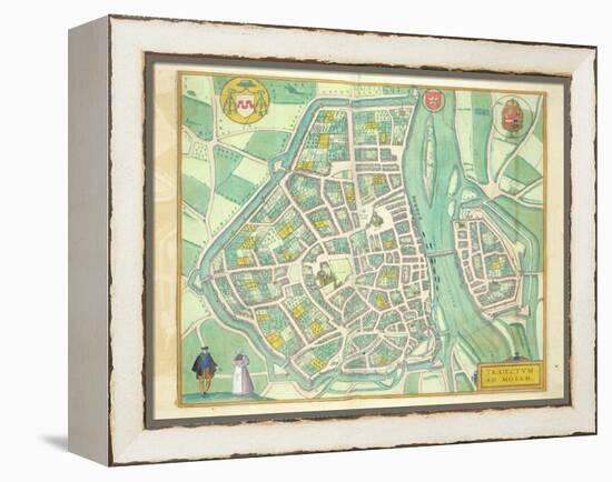 Map of Maastricht, from 'Civitates Orbis Terrarum' by Georg Braun-Joris Hoefnagel-Framed Premier Image Canvas