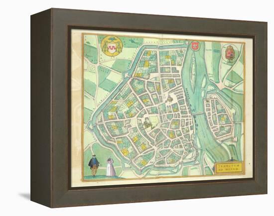 Map of Maastricht, from 'Civitates Orbis Terrarum' by Georg Braun-Joris Hoefnagel-Framed Premier Image Canvas