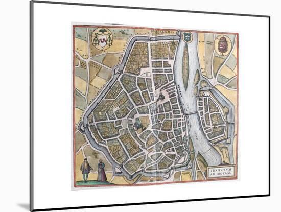 Map of Maastricht from Civitates Orbis Terrarum-null-Mounted Giclee Print