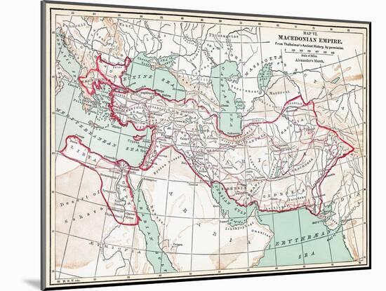 Map Of Macedonian Empire-null-Mounted Giclee Print