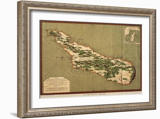 Map of Madagascar, 1766-Jacques-Nicolas Bellin-Framed Giclee Print