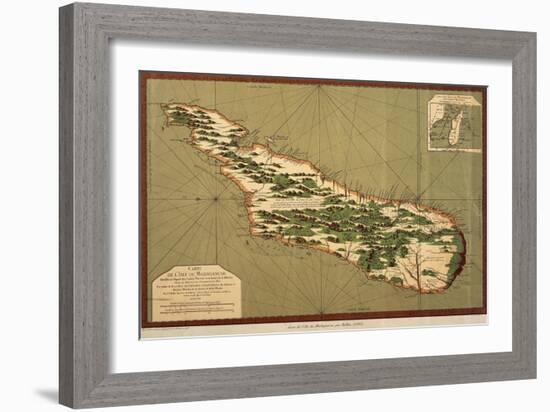Map of Madagascar, 1766-Jacques-Nicolas Bellin-Framed Giclee Print