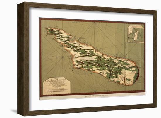 Map of Madagascar, 1766-Jacques-Nicolas Bellin-Framed Giclee Print