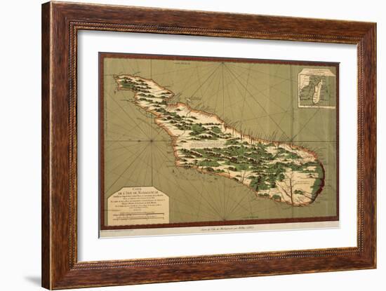 Map of Madagascar, 1766-Jacques-Nicolas Bellin-Framed Giclee Print