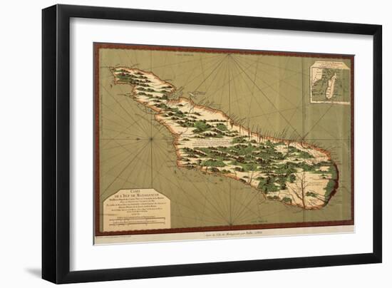 Map of Madagascar, 1766-Jacques-Nicolas Bellin-Framed Giclee Print