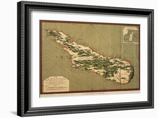 Map of Madagascar, 1766-Jacques-Nicolas Bellin-Framed Giclee Print