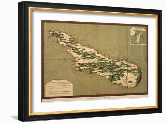 Map of Madagascar, 1766-Jacques-Nicolas Bellin-Framed Giclee Print