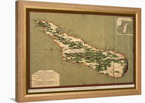 Map of Madagascar, 1766-Jacques-Nicolas Bellin-Framed Premier Image Canvas