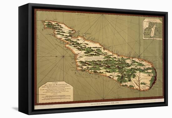 Map of Madagascar, 1766-Jacques-Nicolas Bellin-Framed Premier Image Canvas