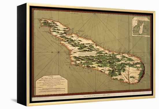 Map of Madagascar, 1766-Jacques-Nicolas Bellin-Framed Premier Image Canvas