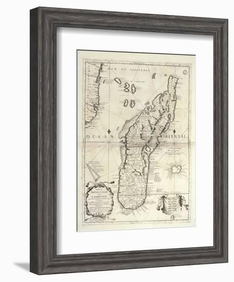 Map of Madagascar Island-Vincenzo Coronelli-Framed Giclee Print